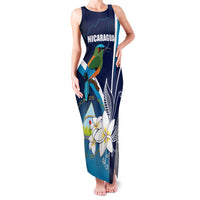 Nicaragua Independence Day Family Matching Tank Maxi Dress and Hawaiian Shirt Motmot Plumeria Floral - Wonder Print Shop