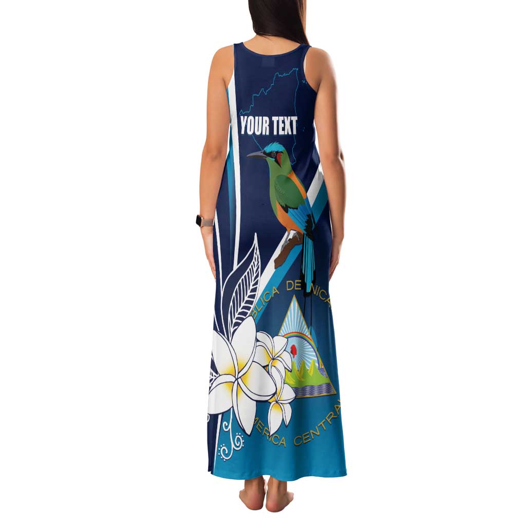 Nicaragua Independence Day Family Matching Tank Maxi Dress and Hawaiian Shirt Motmot Plumeria Floral - Wonder Print Shop