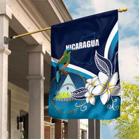 Nicaragua Independence Day Garden Flag Motmot Plumeria Floral - Wonder Print Shop