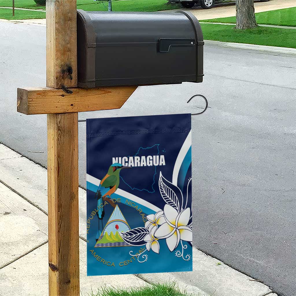 Nicaragua Independence Day Garden Flag Motmot Plumeria Floral - Wonder Print Shop