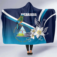 Nicaragua Independence Day Hooded Blanket Motmot Plumeria Floral