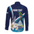 Nicaragua Independence Day Long Sleeve Button Shirt Motmot Plumeria Floral - Wonder Print Shop