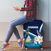 Nicaragua Independence Day Luggage Cover Motmot Plumeria Floral - Wonder Print Shop
