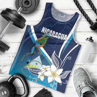Nicaragua Independence Day Men Tank Top Motmot Plumeria Floral - Wonder Print Shop