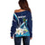 Nicaragua Independence Day Off Shoulder Sweater Motmot Plumeria Floral - Wonder Print Shop