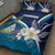 Nicaragua Independence Day Quilt Bed Set Motmot Plumeria Floral - Wonder Print Shop