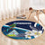 Nicaragua Independence Day Round Carpet Motmot Plumeria Floral