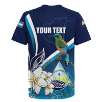 Nicaragua Independence Day Rugby Jersey Motmot Plumeria Floral - Wonder Print Shop