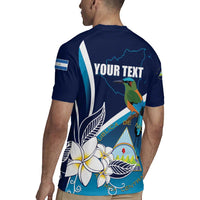 Nicaragua Independence Day Rugby Jersey Motmot Plumeria Floral - Wonder Print Shop