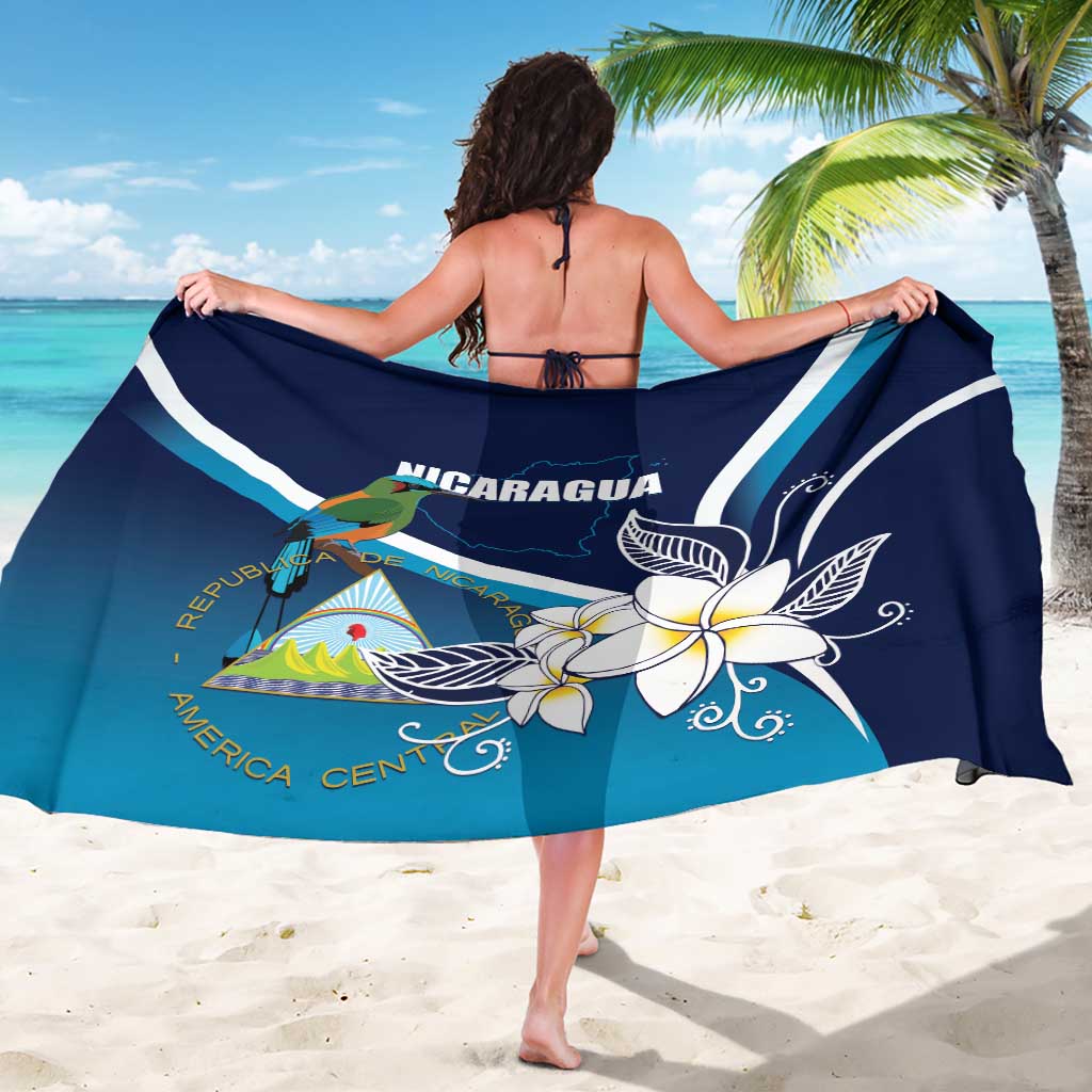 Nicaragua Independence Day Sarong Motmot Plumeria Floral - Wonder Print Shop