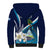 Nicaragua Independence Day Sherpa Hoodie Motmot Plumeria Floral - Wonder Print Shop