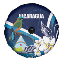 Nicaragua Independence Day Spare Tire Cover Motmot Plumeria Floral - Wonder Print Shop