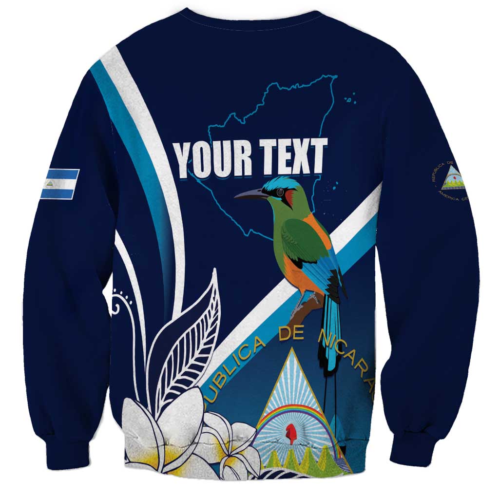 Nicaragua Independence Day Sweatshirt Motmot Plumeria Floral - Wonder Print Shop