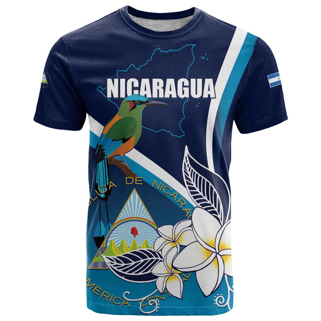 Nicaragua Independence Day T Shirt Motmot Plumeria Floral - Wonder Print Shop