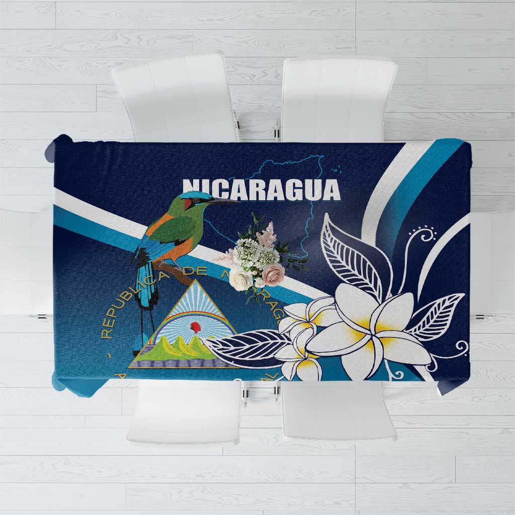 Nicaragua Independence Day Tablecloth Motmot Plumeria Floral - Wonder Print Shop