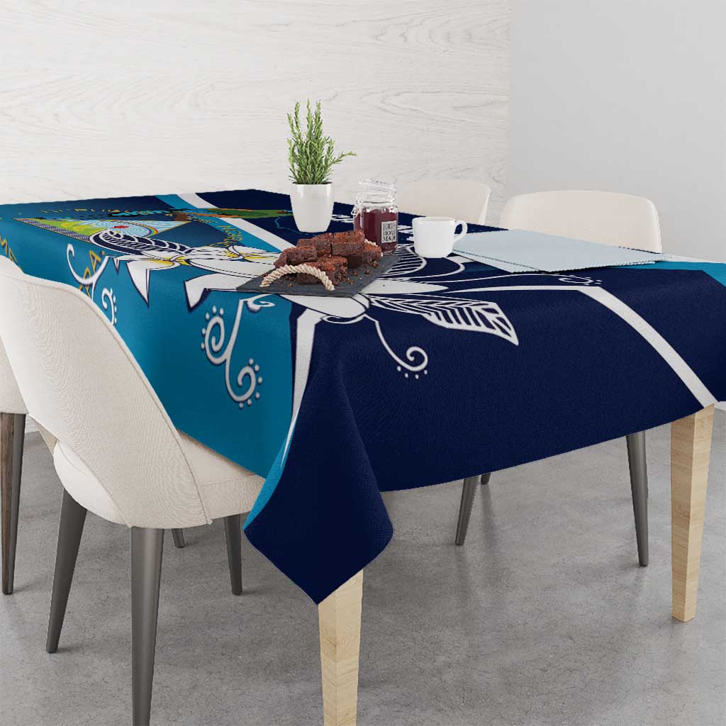 Nicaragua Independence Day Tablecloth Motmot Plumeria Floral - Wonder Print Shop