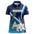 Nicaragua Independence Day Women Polo Shirt Motmot Plumeria Floral - Wonder Print Shop