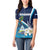 Nicaragua Independence Day Women Polo Shirt Motmot Plumeria Floral - Wonder Print Shop