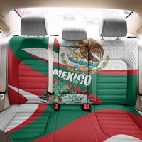 Mexico Independence Day Back Car Seat Cover Dahlia Flower Aztec Pattern - Wonder Print Shop