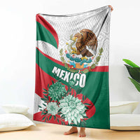 Mexico Independence Day Blanket Dahlia Flower Aztec Pattern