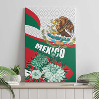 Mexico Independence Day Canvas Wall Art Dahlia Flower Aztec Pattern - Wonder Print Shop