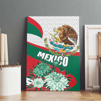 Mexico Independence Day Canvas Wall Art Dahlia Flower Aztec Pattern - Wonder Print Shop