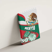 Mexico Independence Day Canvas Wall Art Dahlia Flower Aztec Pattern - Wonder Print Shop