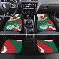 Mexico Independence Day Car Mats Dahlia Flower Aztec Pattern - Wonder Print Shop