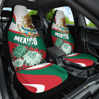 Mexico Independence Day Car Seat Cover Dahlia Flower Aztec Pattern - Wonder Print Shop