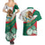 Mexico Independence Day Couples Matching Summer Maxi Dress and Hawaiian Shirt Dahlia Flower Aztec Pattern - Wonder Print Shop