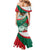 Mexico Independence Day Family Matching Mermaid Dress and Hawaiian Shirt Dahlia Flower Aztec Pattern - Wonder Print Shop