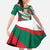 Mexico Independence Day Family Matching Short Sleeve Bodycon Dress and Hawaiian Shirt Dahlia Flower Aztec Pattern - Wonder Print Shop
