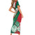 Mexico Independence Day Family Matching Short Sleeve Bodycon Dress and Hawaiian Shirt Dahlia Flower Aztec Pattern - Wonder Print Shop