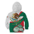 Mexico Independence Day Kid Hoodie Dahlia Flower Aztec Pattern - Wonder Print Shop
