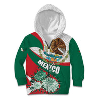Mexico Independence Day Kid Hoodie Dahlia Flower Aztec Pattern - Wonder Print Shop