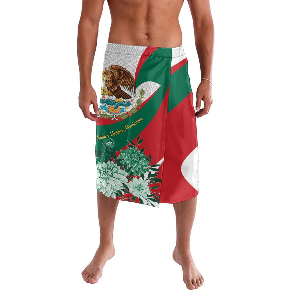 Mexico Independence Day Lavalava Dahlia Flower Aztec Pattern - Wonder Print Shop