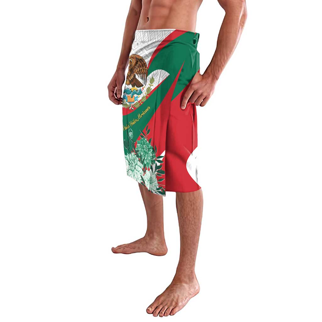 Mexico Independence Day Lavalava Dahlia Flower Aztec Pattern - Wonder Print Shop