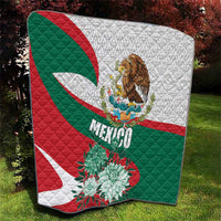 Mexico Independence Day Quilt Dahlia Flower Aztec Pattern - Wonder Print Shop