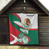 Mexico Independence Day Quilt Dahlia Flower Aztec Pattern - Wonder Print Shop