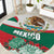 Mexico Independence Day Round Carpet Dahlia Flower Aztec Pattern