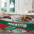 Mexico Independence Day Round Carpet Dahlia Flower Aztec Pattern
