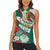 Mexico Independence Day Women Sleeveless Polo Shirt Dahlia Flower Aztec Pattern - Wonder Print Shop