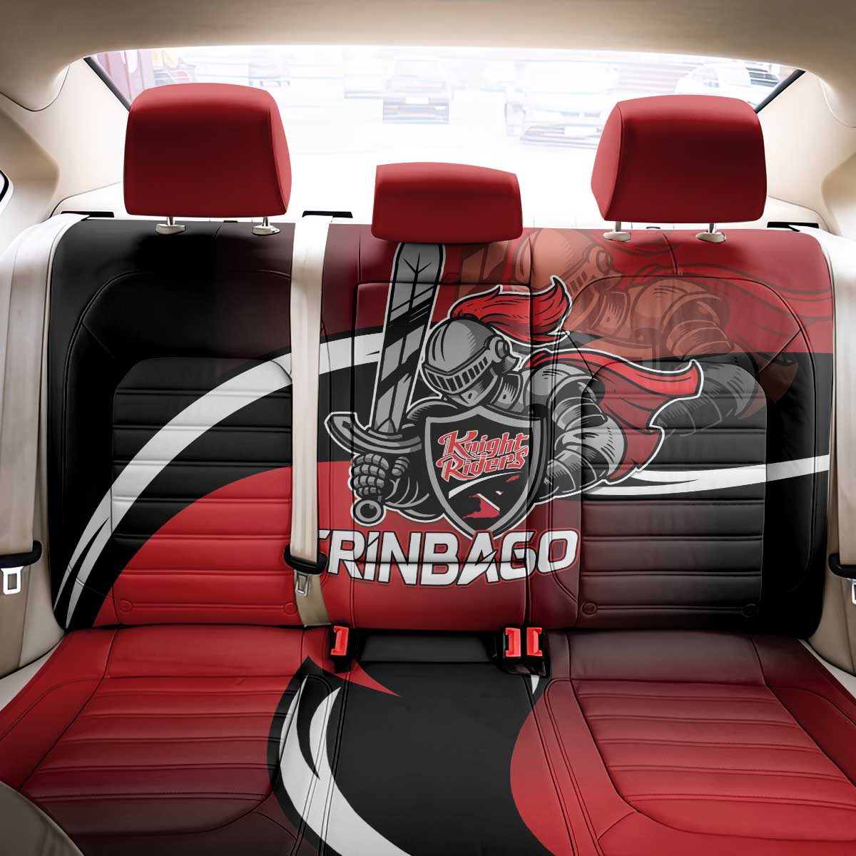 Trinbago Cricket Knight Riders Back Car Seat Cover We Are TKR - Wonder Print Shop