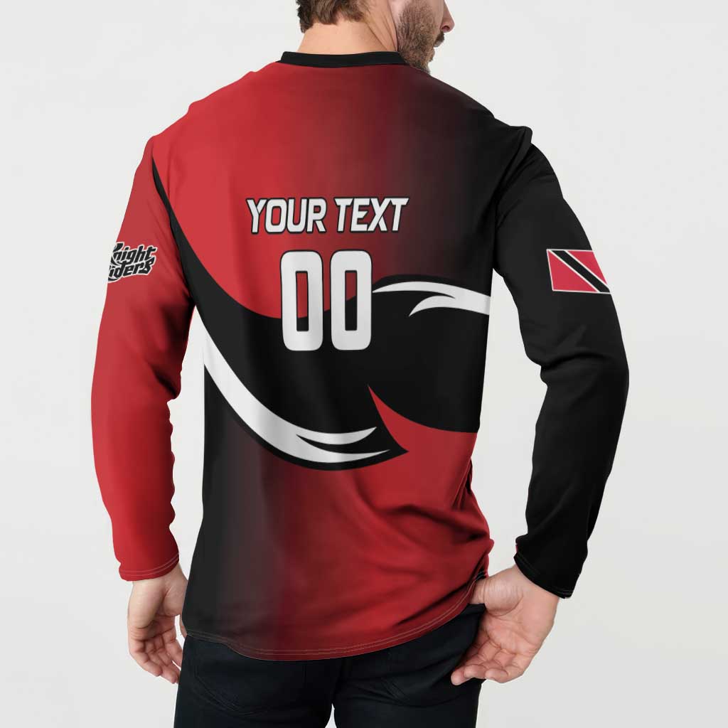 Custom Trinbago Cricket Knight Riders Button Sweatshirt We Are TKR - Wonder Print Shop