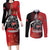 Custom Trinbago Cricket Knight Riders Couples Matching Long Sleeve Bodycon Dress and Long Sleeve Button Shirt We Are TKR - Wonder Print Shop