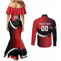 Custom Trinbago Cricket Knight Riders Couples Matching Mermaid Dress and Long Sleeve Button Shirt We Are TKR - Wonder Print Shop