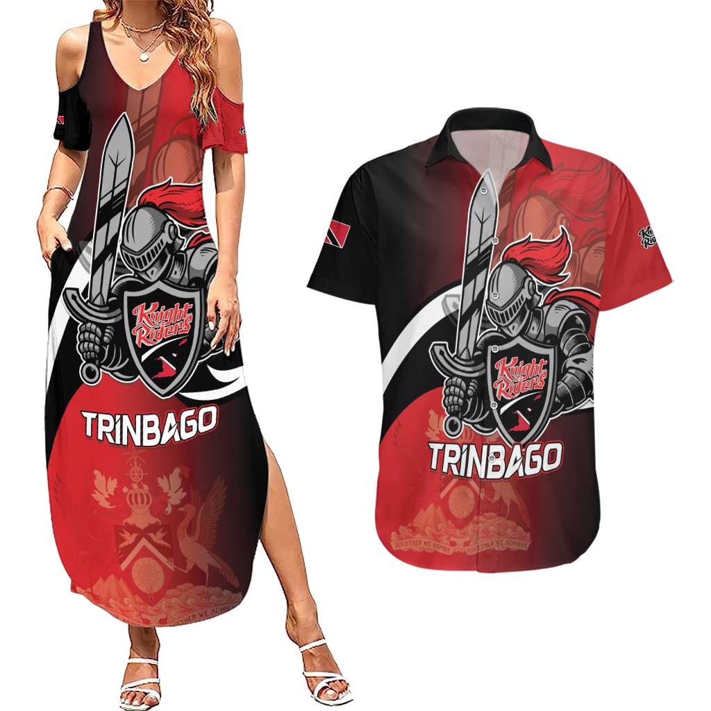 Custom Trinbago Cricket Knight Riders Couples Matching Summer Maxi Dress and Hawaiian Shirt We Are TKR - Wonder Print Shop
