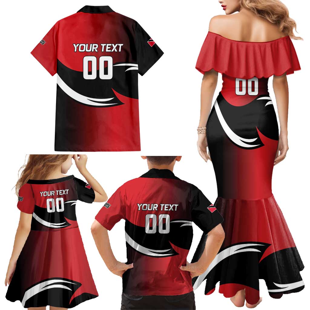 Custom Trinbago Cricket Knight Riders Family Matching Mermaid Dress and Hawaiian Shirt We Are TKR - Wonder Print Shop