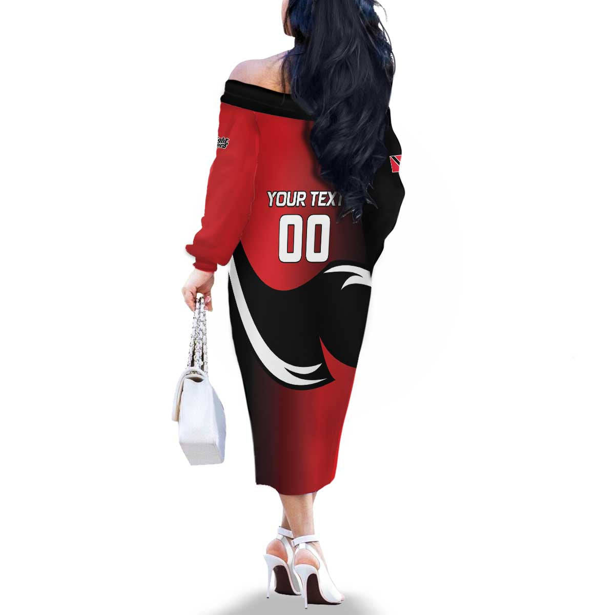 Custom Trinbago Cricket Knight Riders Family Matching Off The Shoulder Long Sleeve Dress and Hawaiian Shirt We Are TKR - Wonder Print Shop