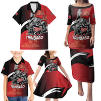 Custom Trinbago Cricket Knight Riders Family Matching Puletasi and Hawaiian Shirt We Are TKR - Wonder Print Shop